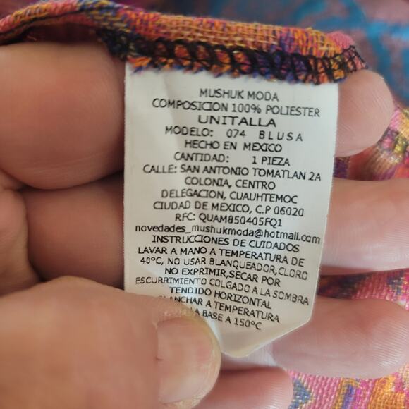 Boho hand-woven Poncho Bohemian Crop top Wrap Western Ethnic Clothing ONE SIZE - Picture 4 of 6